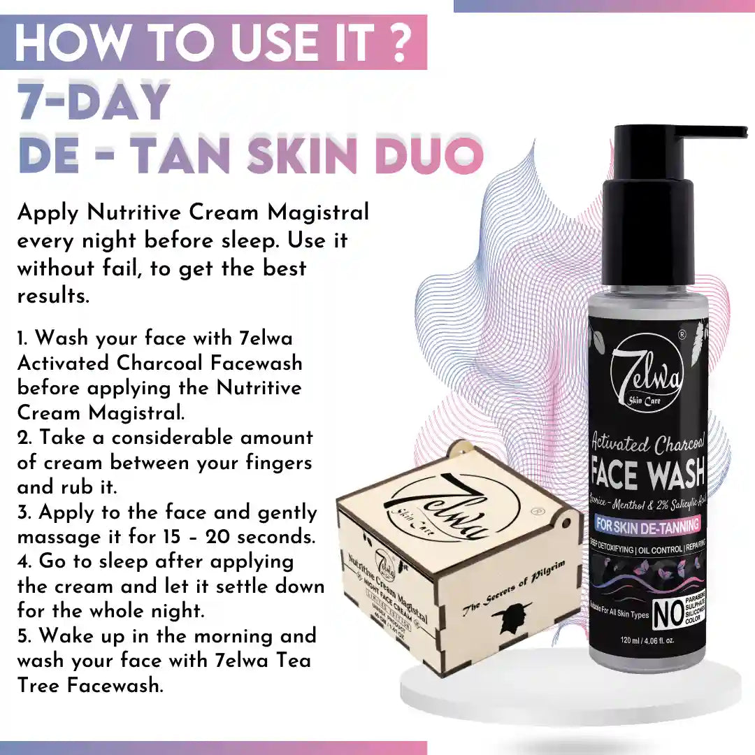 7-DAY DE-TAN SKIN DUO - Nutritive Cream Magistral + Activated Charcoal Facewash