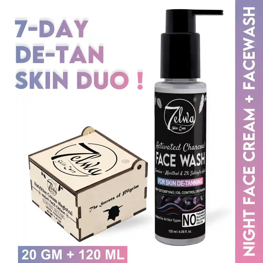 7-DAY DE-TAN SKIN DUO - Nutritive Cream Magistral + Activated Charcoal Facewash