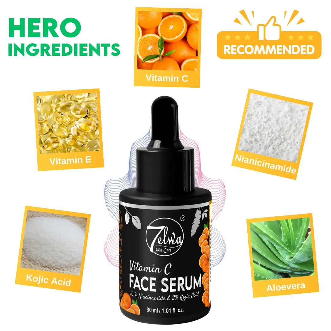 Vitamin C Face Serum | 10 % Niacinamide & 2 % Kojic Acid | Skin Illuminating | 30 ml