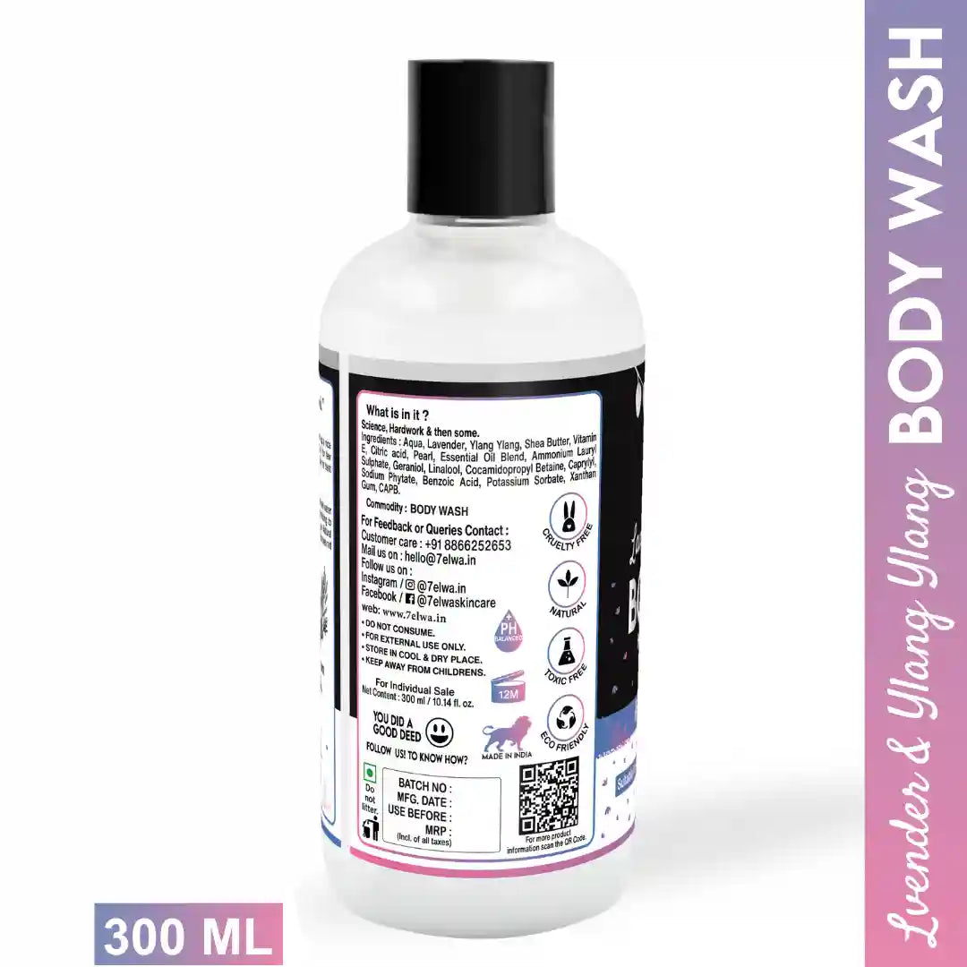 Lavender & Ylang Ylang Body Wash | with SHEA BUTTER & VITAMIN E | Refresh and Rejuvenate Body | 300 ML