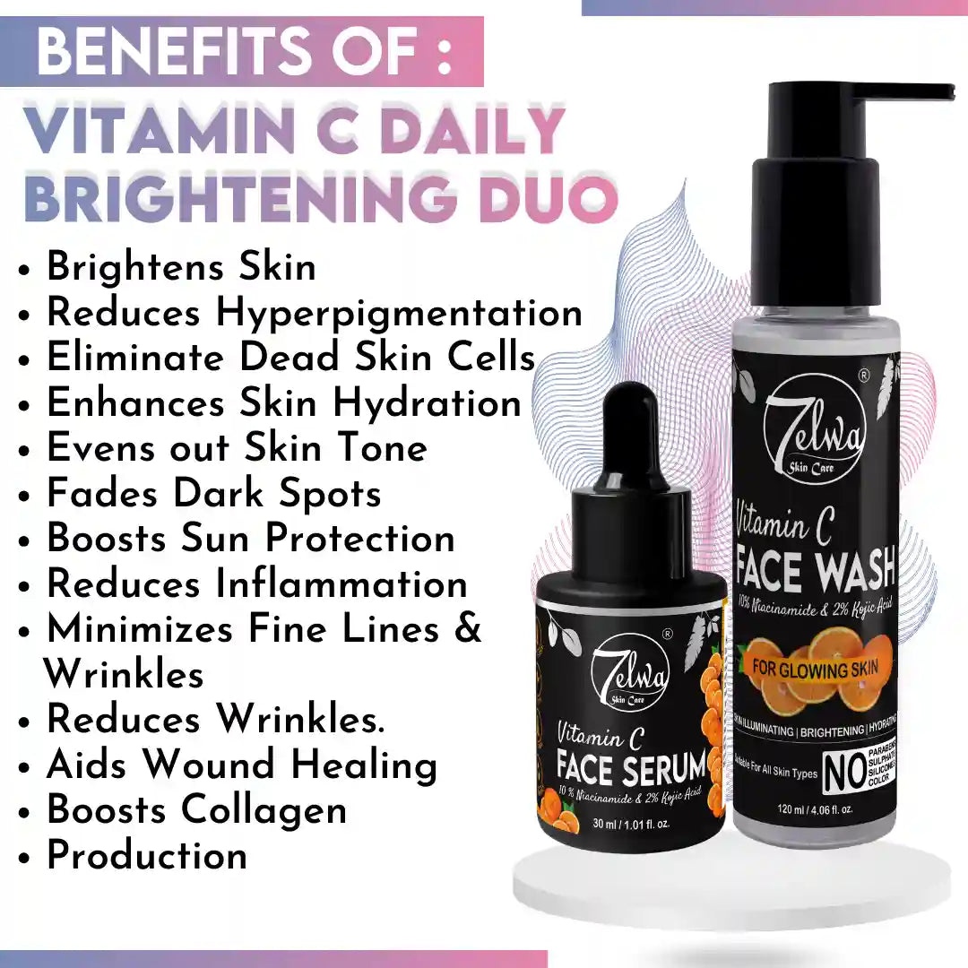 Vitamin C Daily Brightening Duo | Vitamin C Face Serum + Vitamin C Facewash