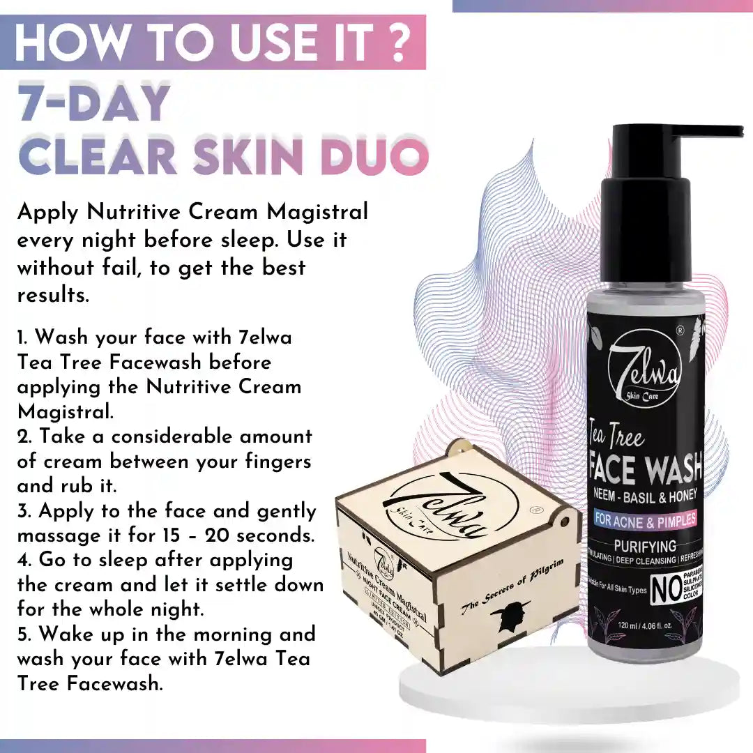 7-DAY CLEAR SKIN DUO -  Nutritive Cream Magistral + Tea Tree Facewash