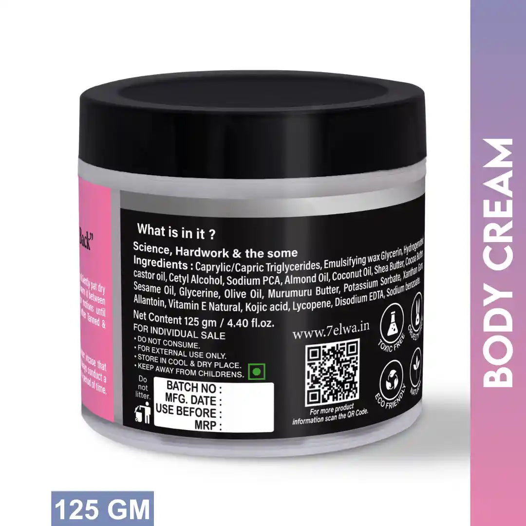 7elwa Body Cream | Multi Actions with Intense Care | For Body Skin Whitening | 125 GM