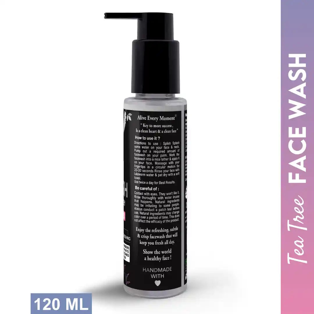 "7elwa Tea Tree Facewash – removes blackheads, whiteheads and reduces acne scars"