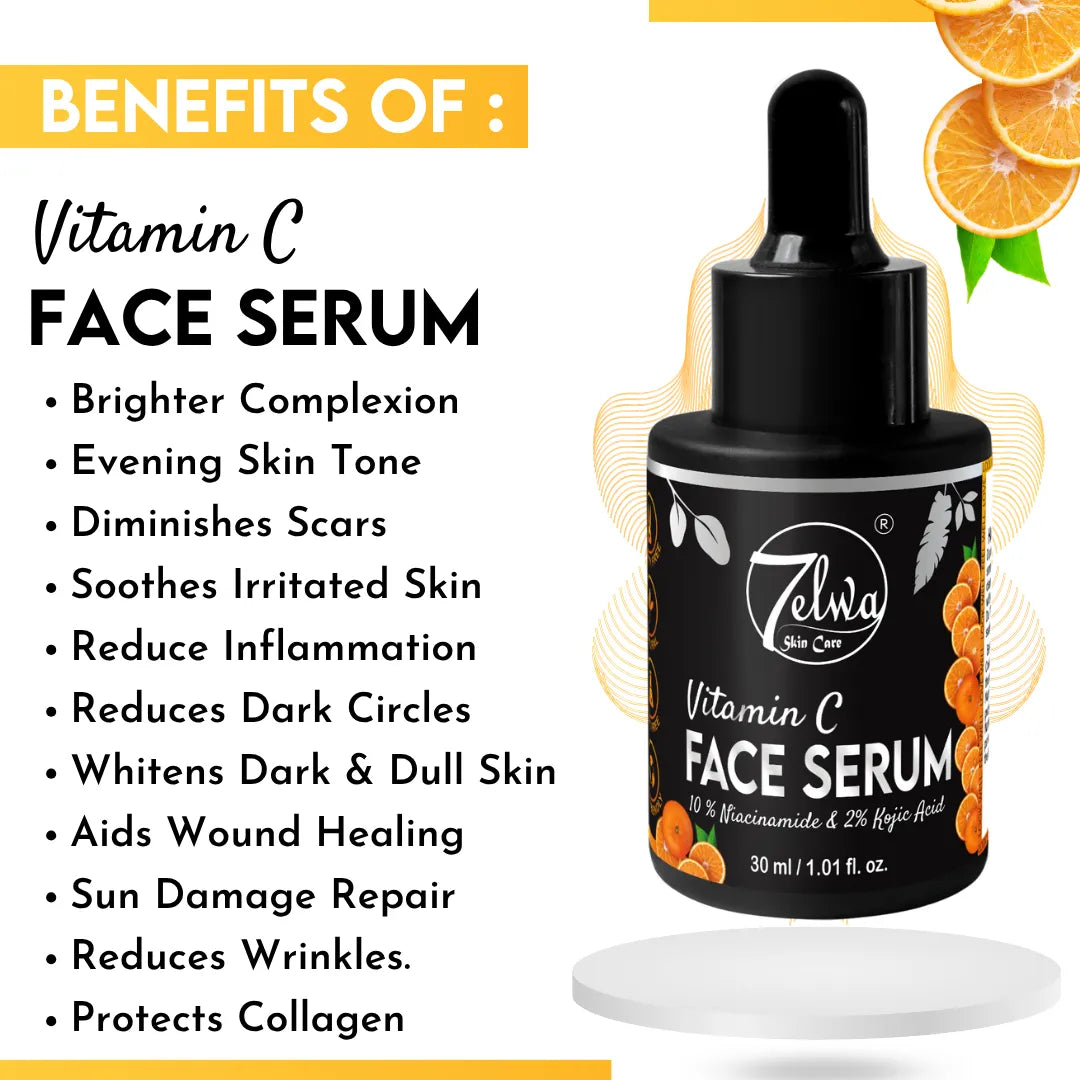 Vitamin C Face Serum | 10 % Niacinamide & 2 % Kojic Acid | Skin Illuminating | 30 ml