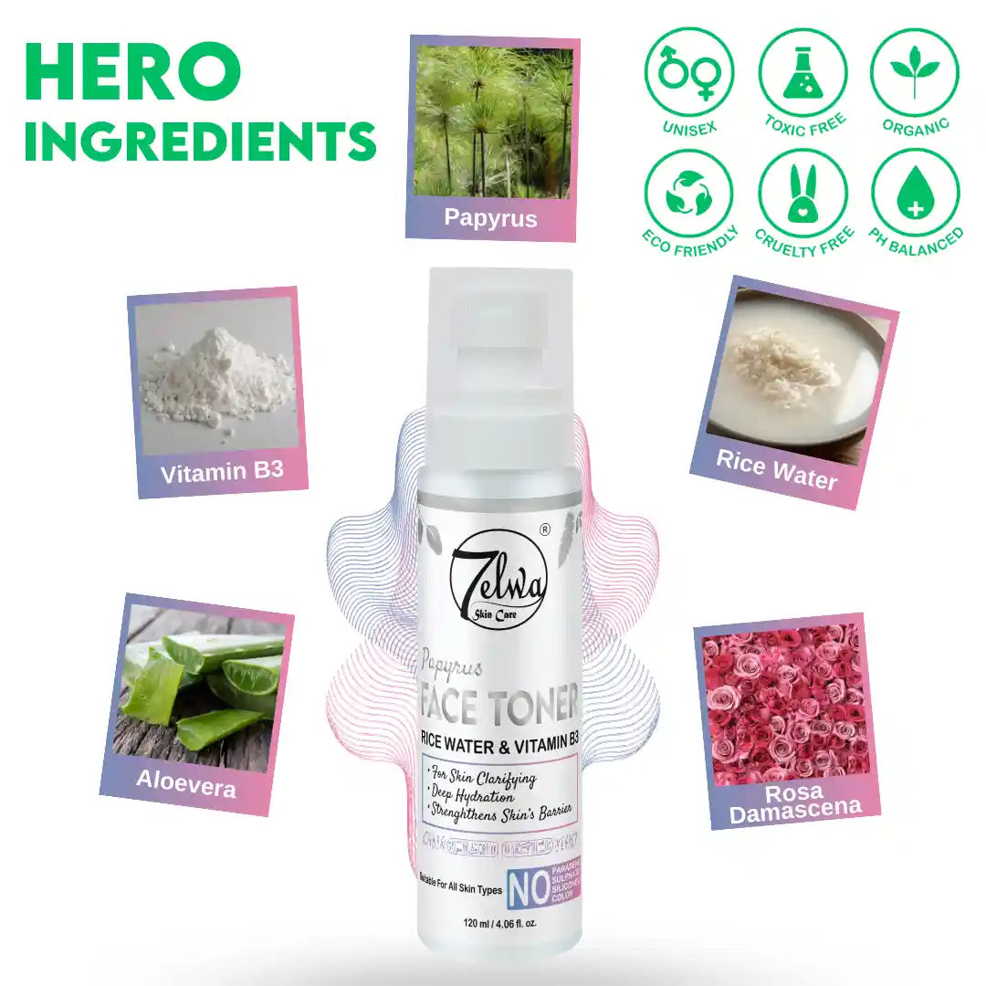 "7elwa Papyrus Face Toner product image – daily toner for fresh and smooth skin"